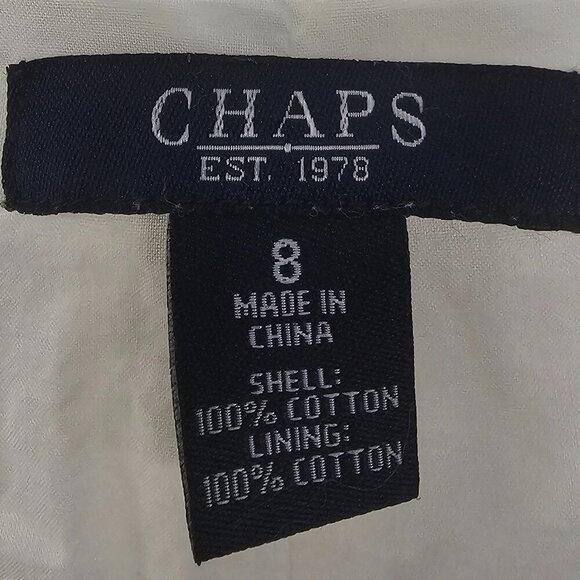 Chaps White Embroidered Floral Eyelet A-Line Skirt Boho Cottagecore 8 - Picture 8 of 10